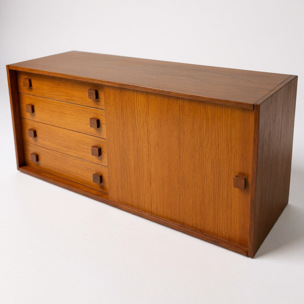 Domino Mobler Danish Teak Credenza | Mid-Century Modern Sideboard Cabinet
