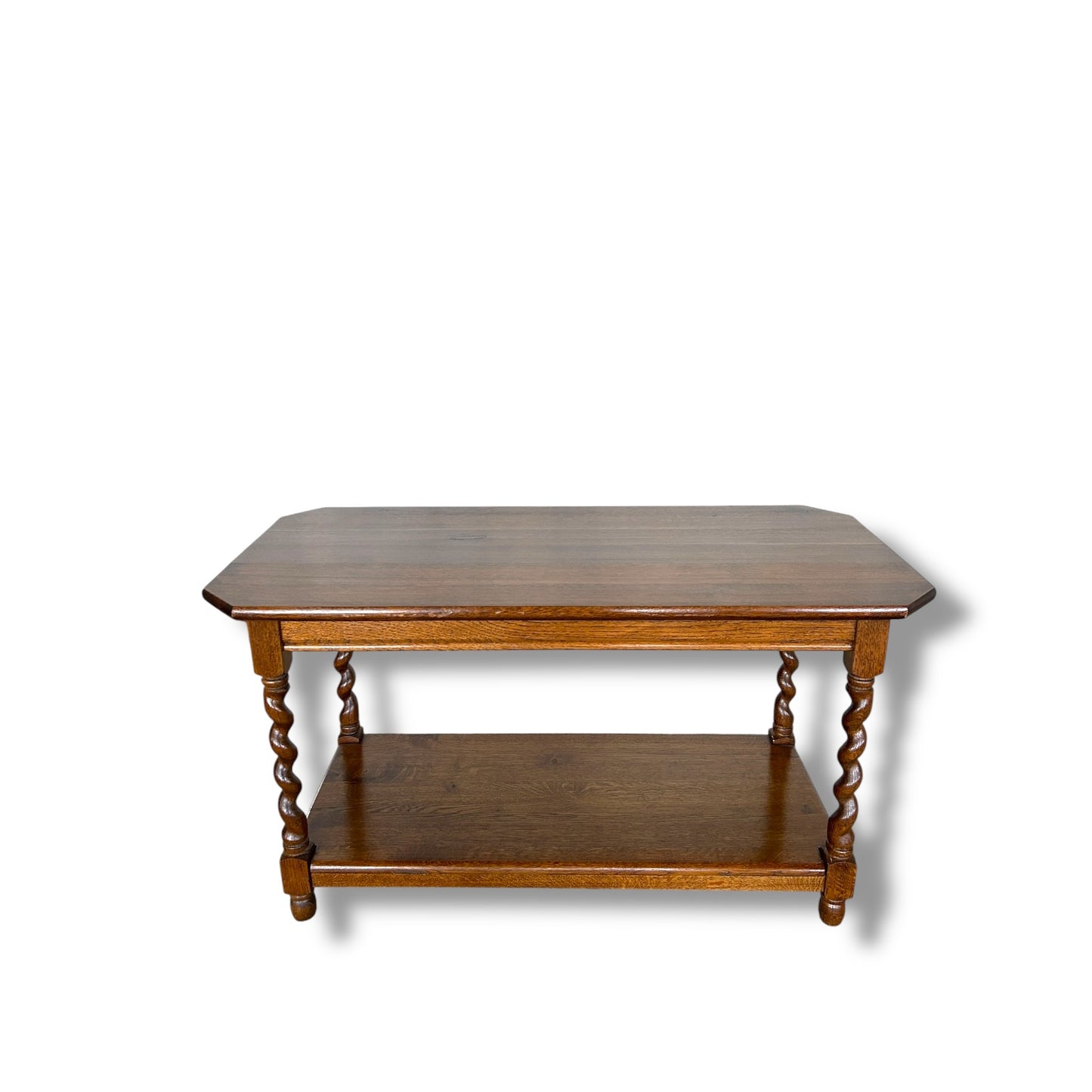 Vintage Oak Barley Twist Coffee Table – Antique English Charm with Rustic Character
