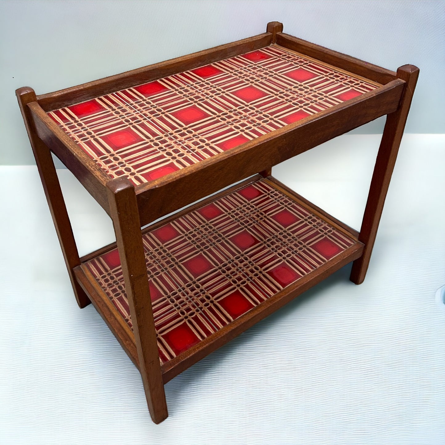mid century Danish tile trolley