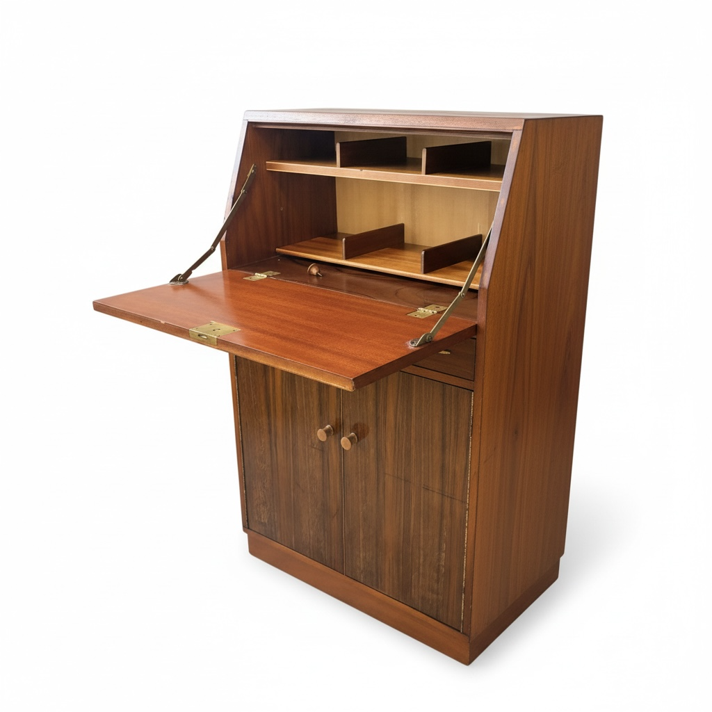 Mid Century Writing Bureau - Vintage Desk By Varius – varius