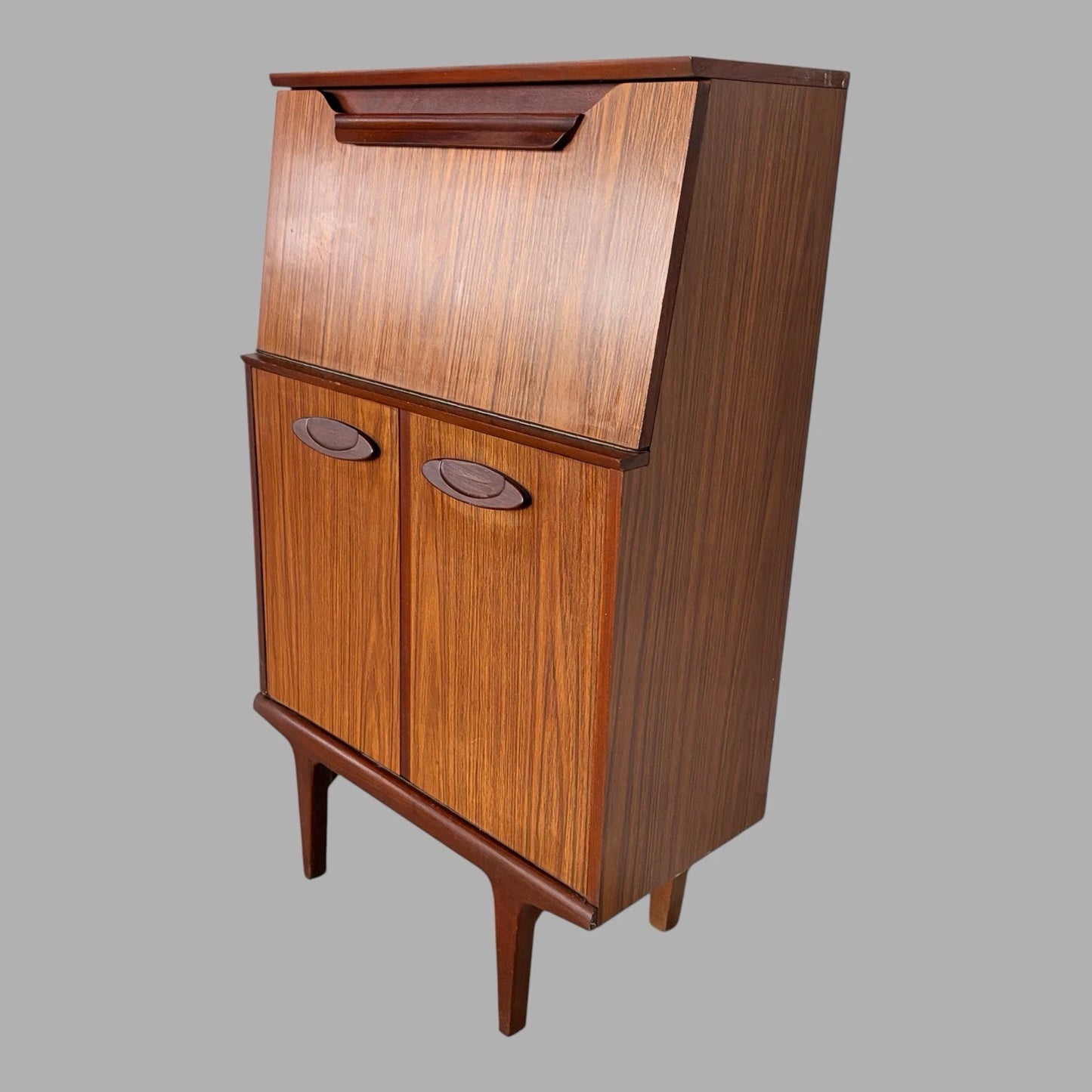 Mid-Century Teak & Formica Compact Bureau Cabinet - view 6