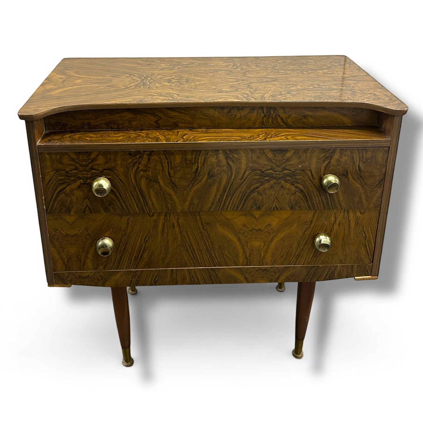 Mid Century Formica Chest of Drawers Bedside Table