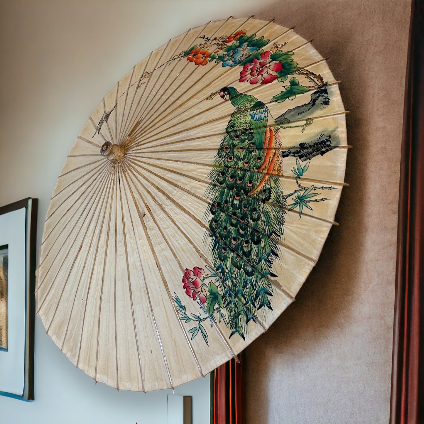Vintage Asian parasol umbrella decorative