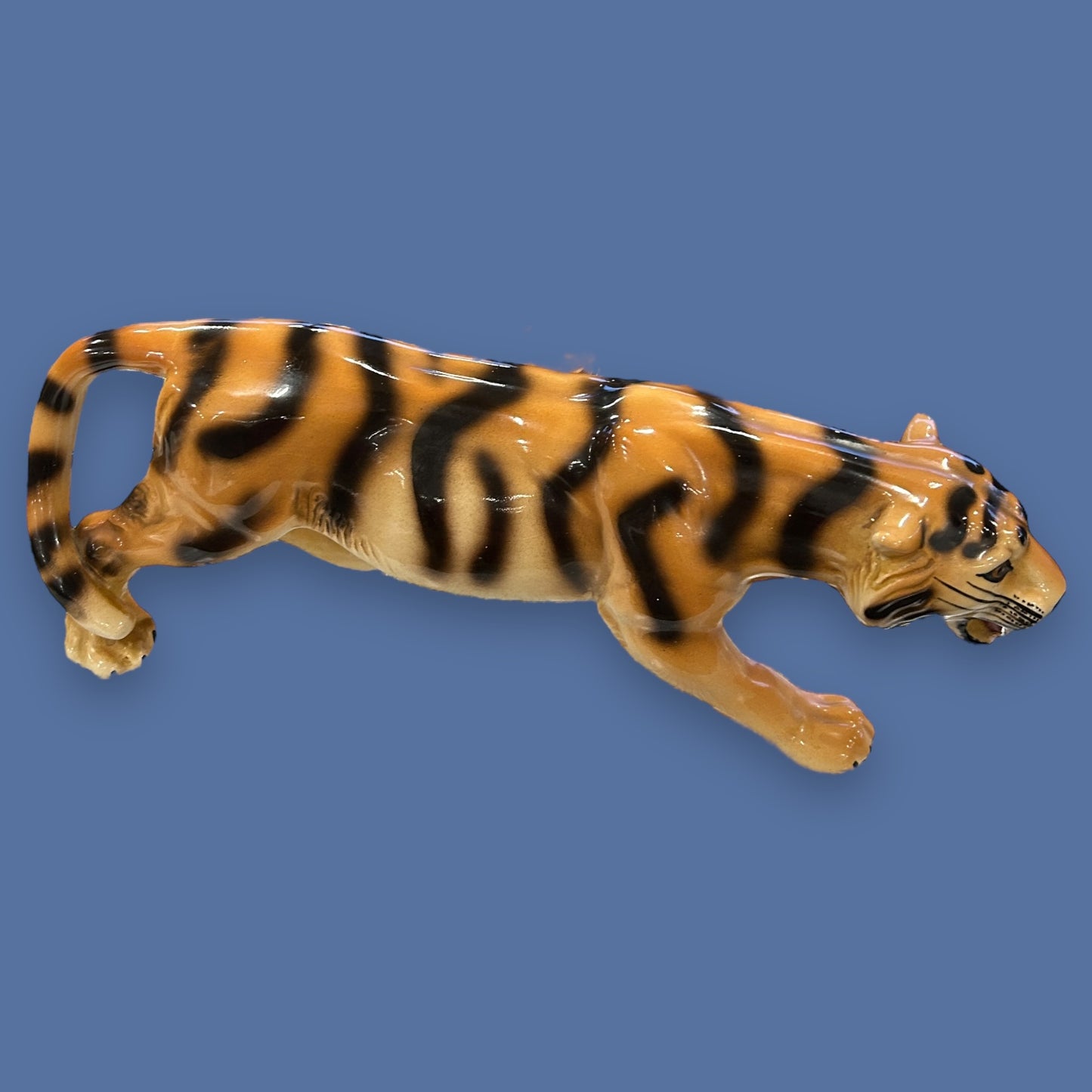 Mid Century West German Porcelain Bengal Tiger