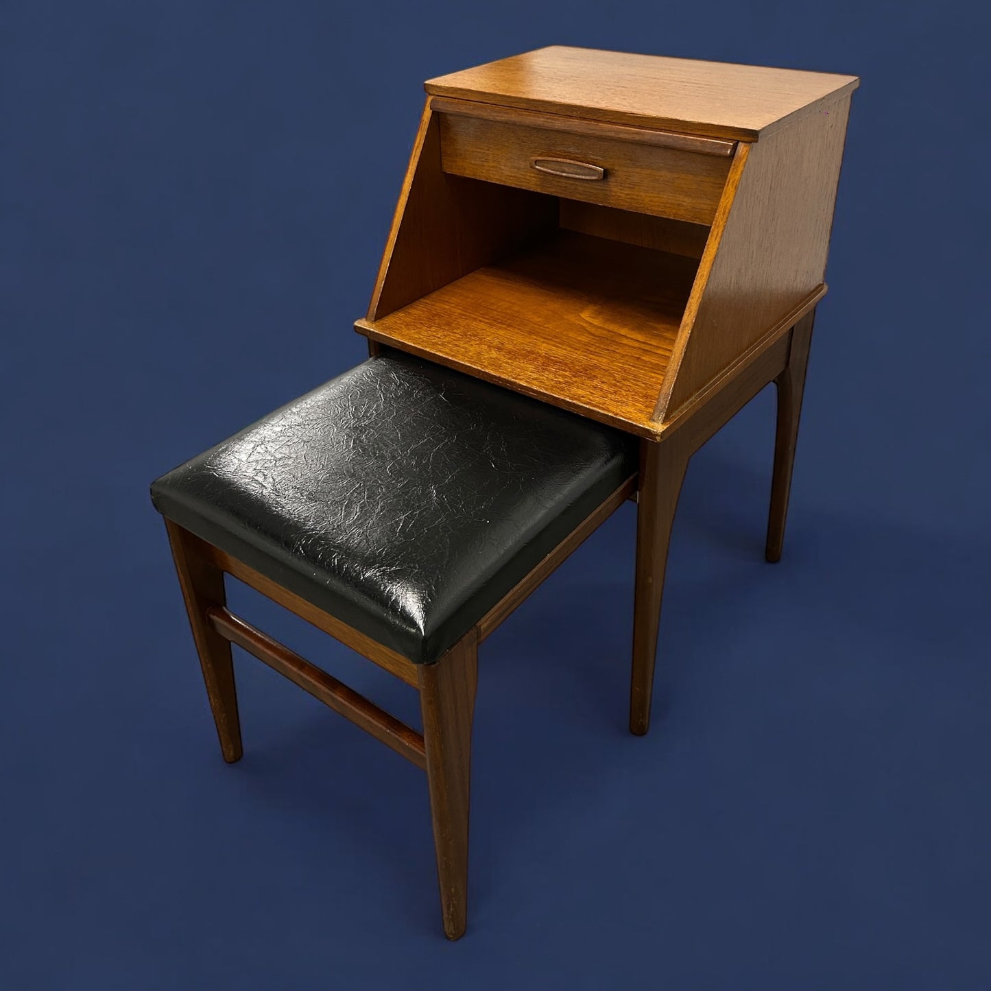 Mid Century Teak Chippy Heath Telephone Table