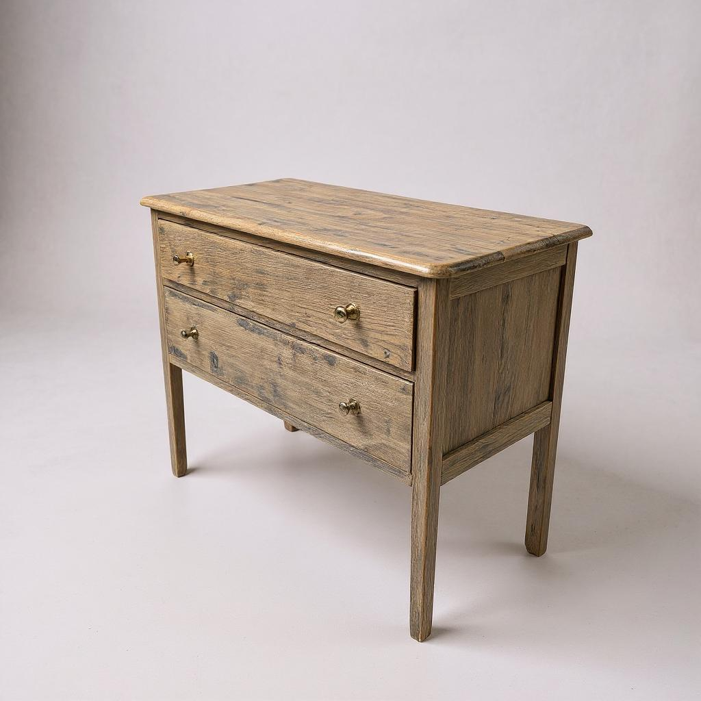 1930s French Pine Chest of Drawers – Distressed & Stripped Antique Commode | Rustic Farmhouse Storage