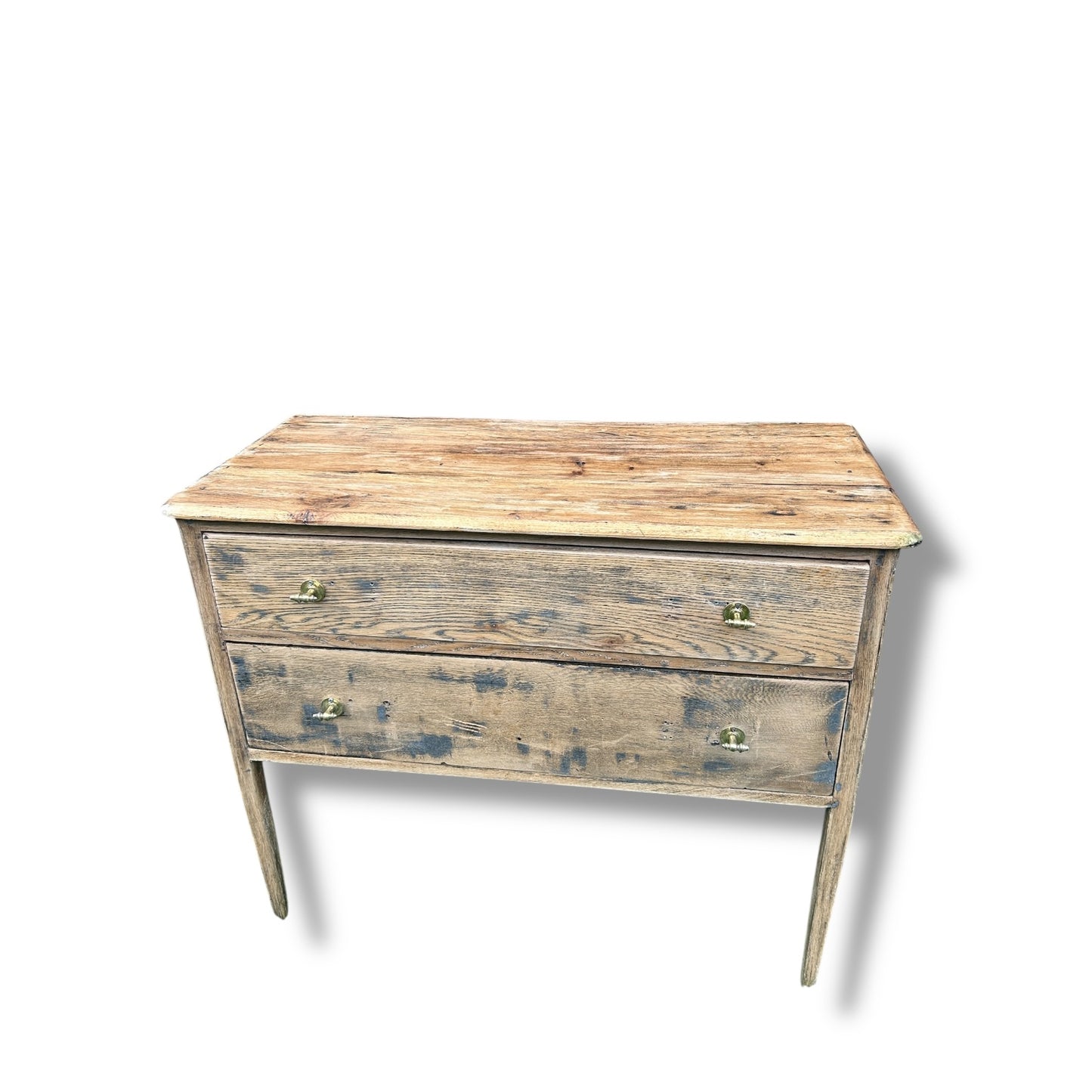 1930s French Pine Chest of Drawers – Distressed & Stripped Antique Commode | Rustic Farmhouse Storage