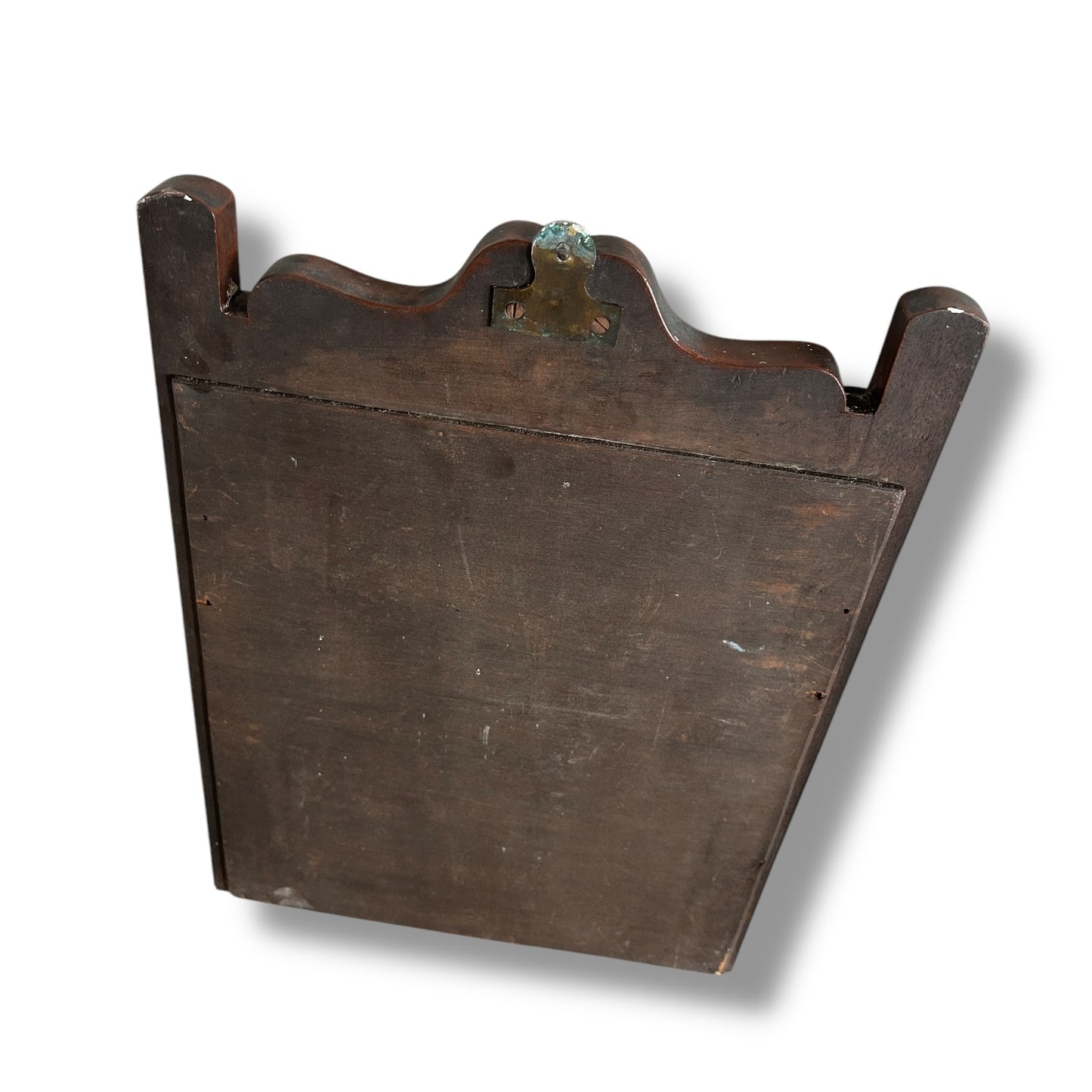 Antique French Dark Wood Country Mirror