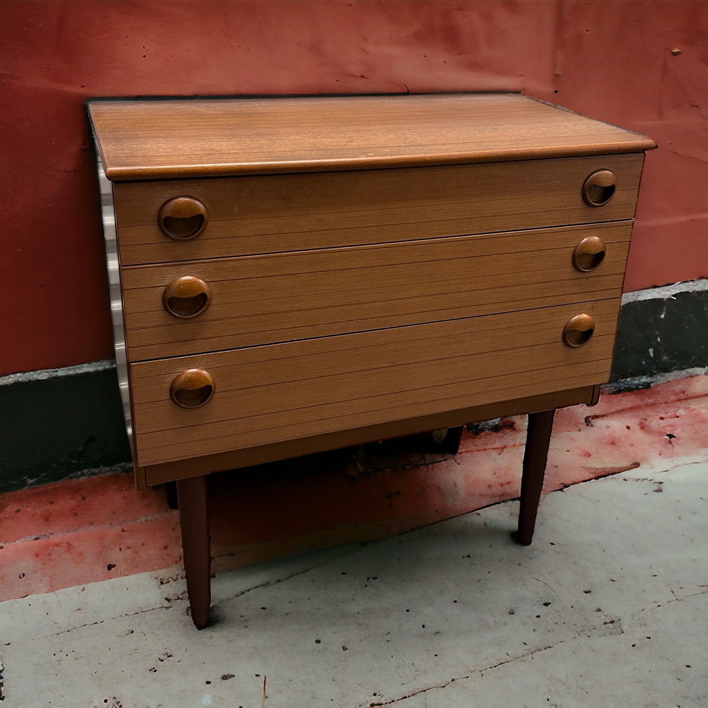 mid century teak chest of drawers