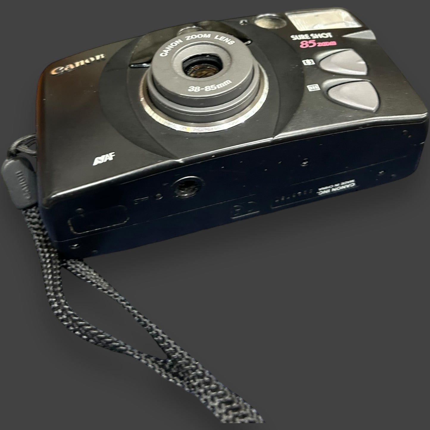 Vintage 80s Canon Sureshot 85 Zoom 35mm film camera