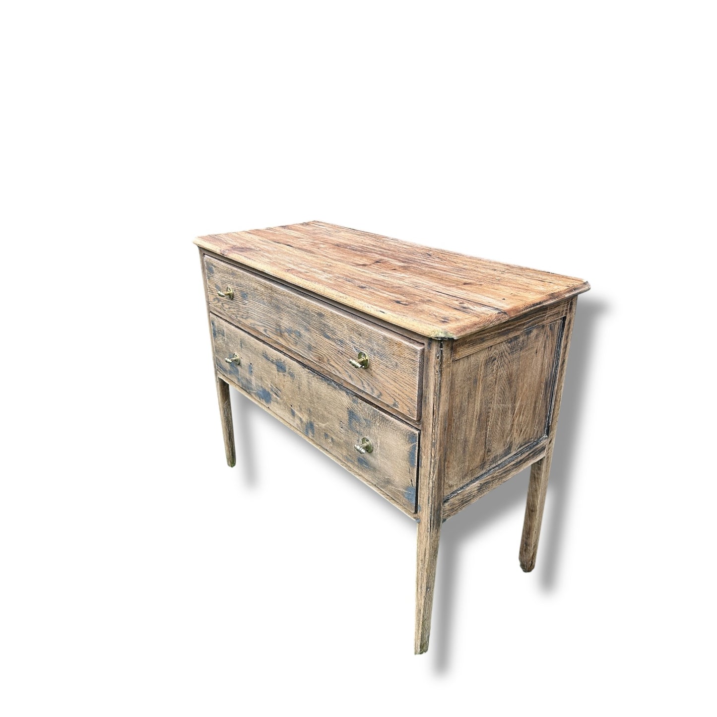 1930s French Pine Chest of Drawers – Distressed & Stripped Antique Commode | Rustic Farmhouse Storage