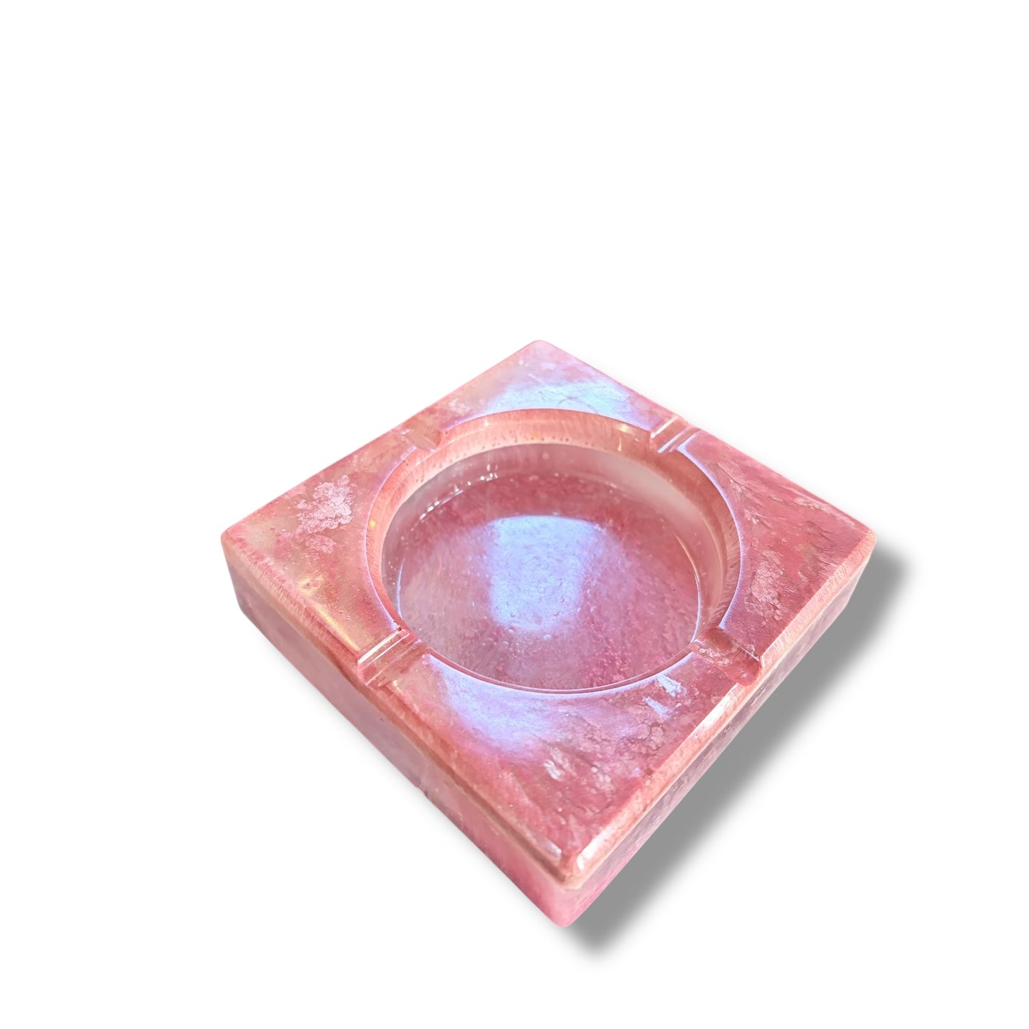 Vintage Pink Resin Ashtray