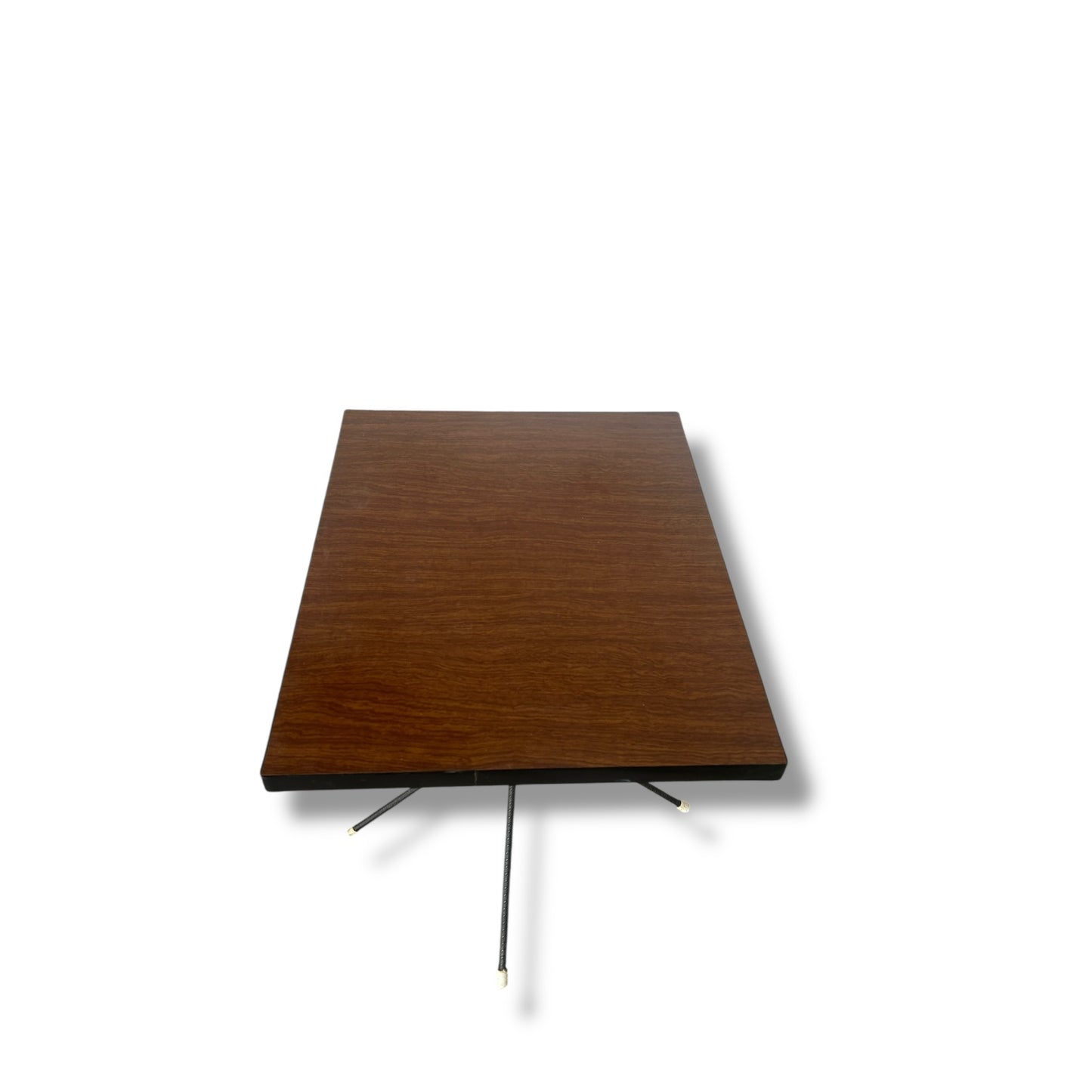 Mid Century Modern Walnut Formica Space Age Side Table