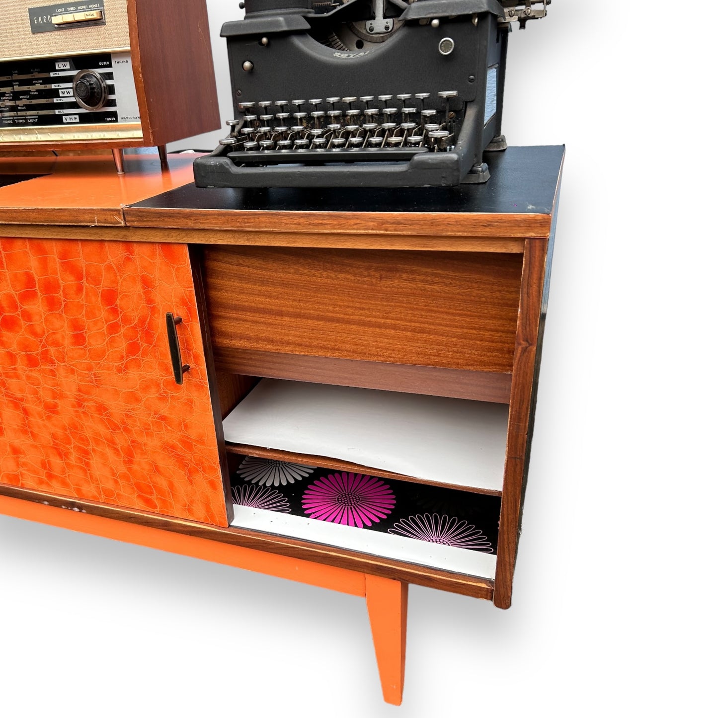Mid Century Orange Sideboard