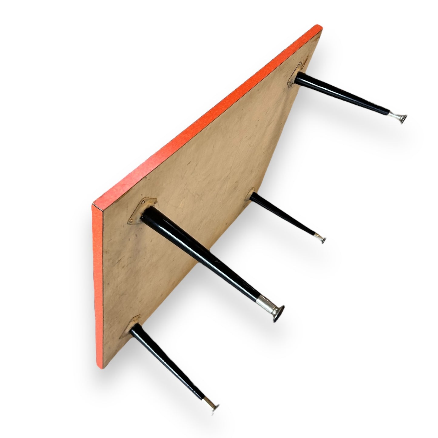 mid century orange Formica low table