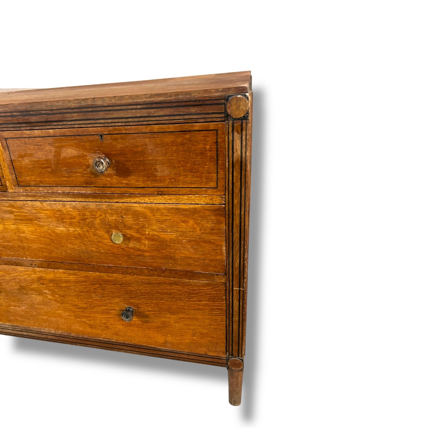 Art Deco Chest of Drawers – Vintage Tallboy Dresser Oak Wood