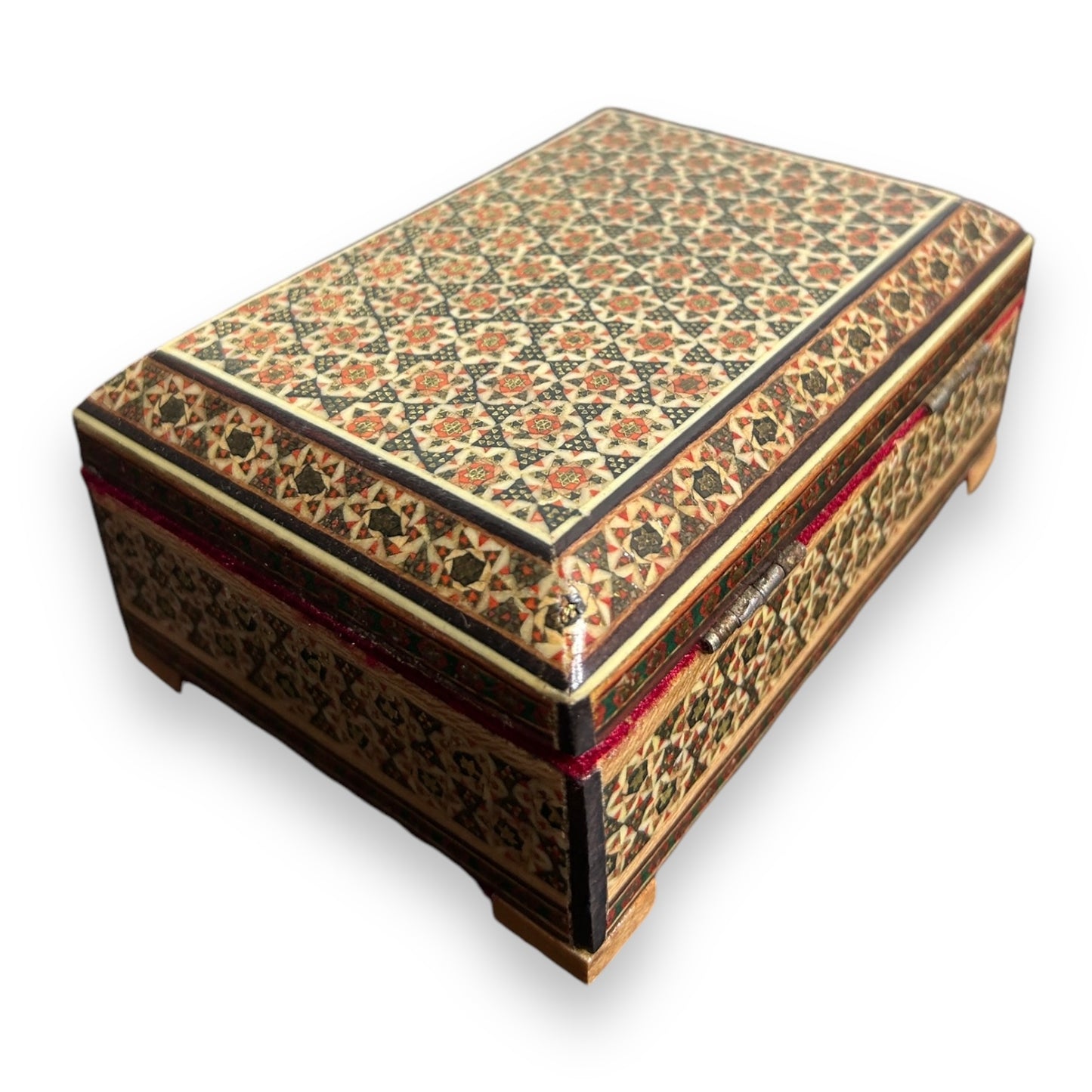 Vintage 1960s Persian Khatam Mosaic Jewellery Box