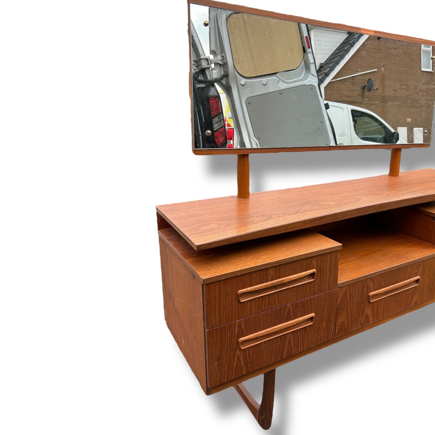 Mid Century Albro Teak Wood Vanity Dressing Table