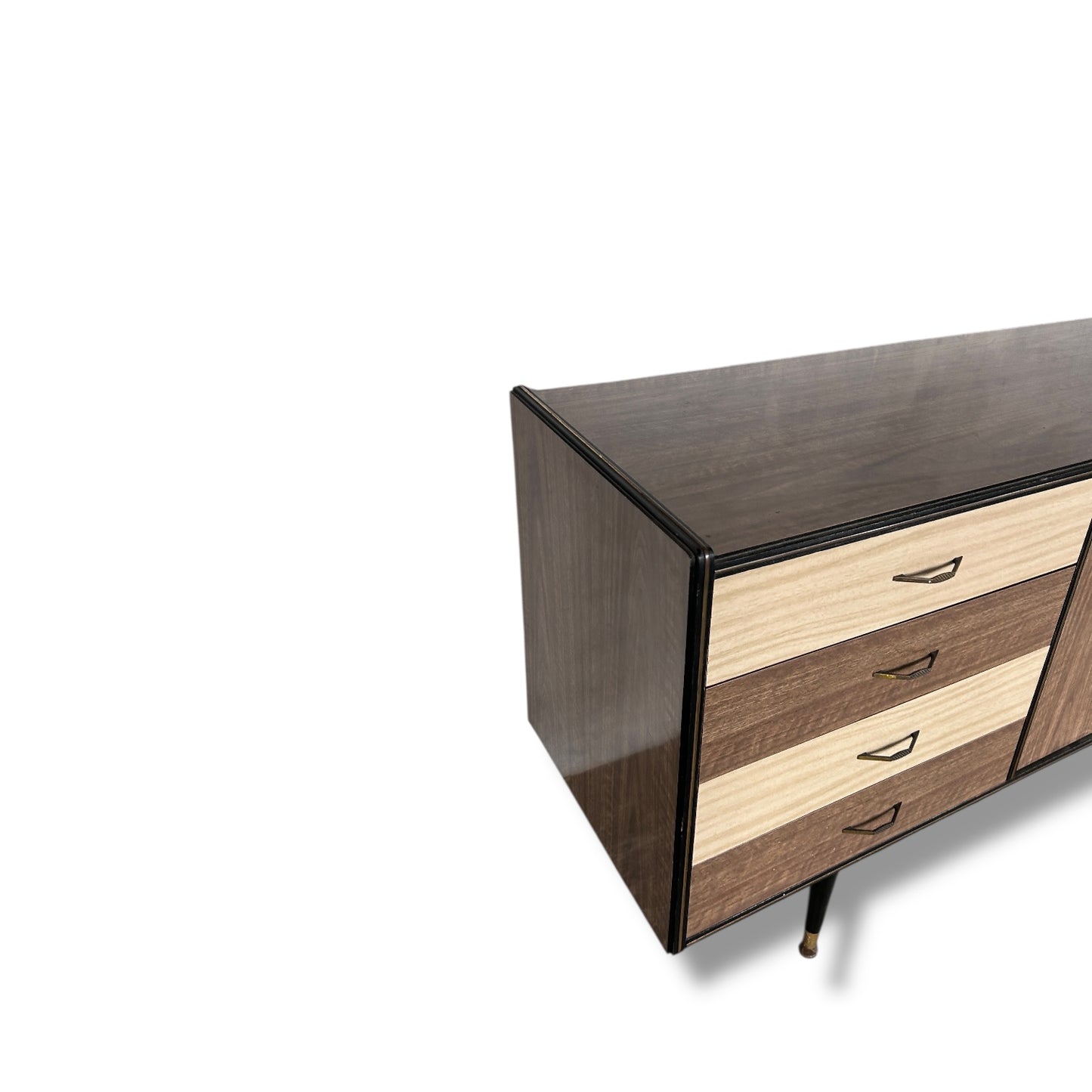 Mid Century Modern Formica Melamine Sideboard Drawers