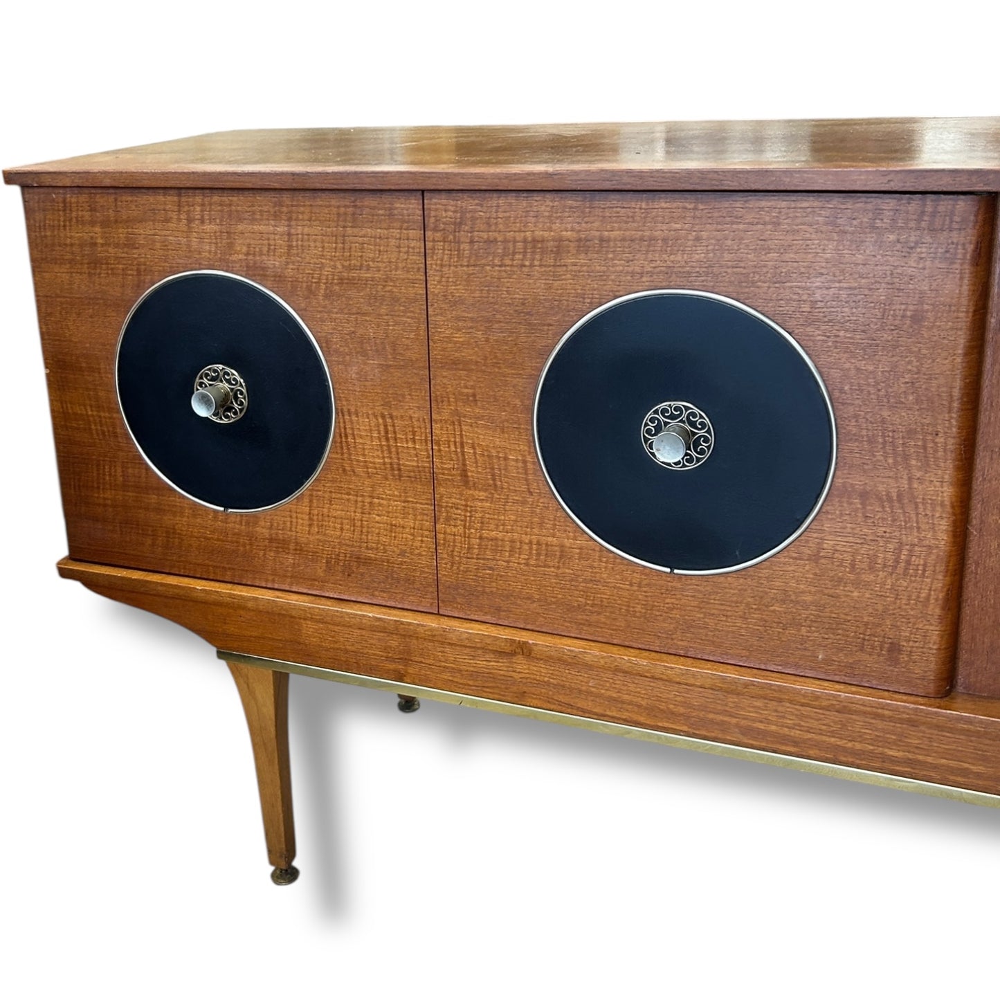 Stonehill Mid-Century Sideboard | 1960s British Teak Credenza with Atomic Handles