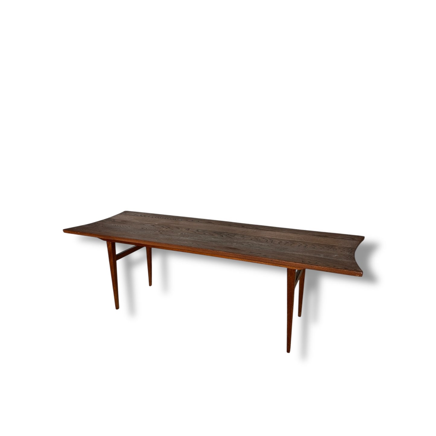 Mid Century Modern Teak Surfboard Coffee Table