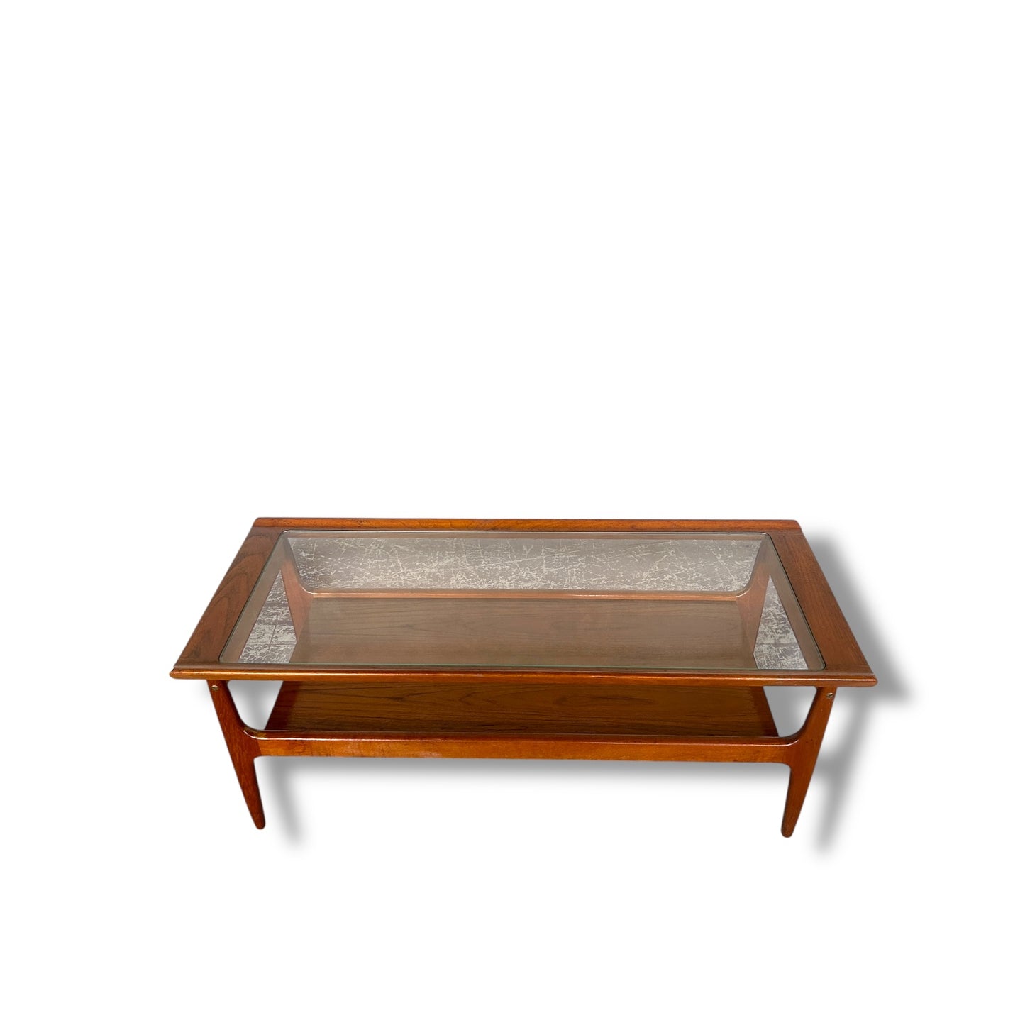 Vintage Danish Teak & Glass Coffee Table – Mid Century Modern Minimalist Design