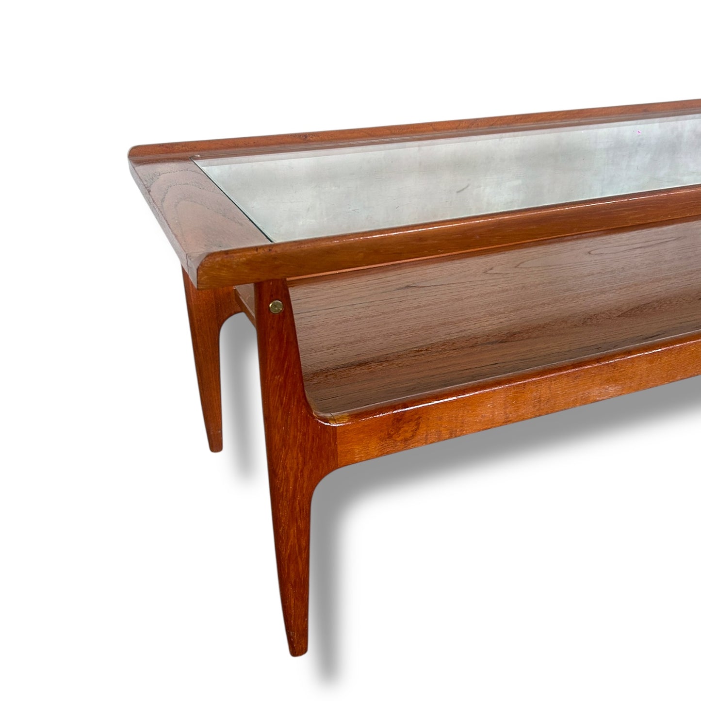 Vintage Danish Teak & Glass Coffee Table – Mid Century Modern Minimalist Design