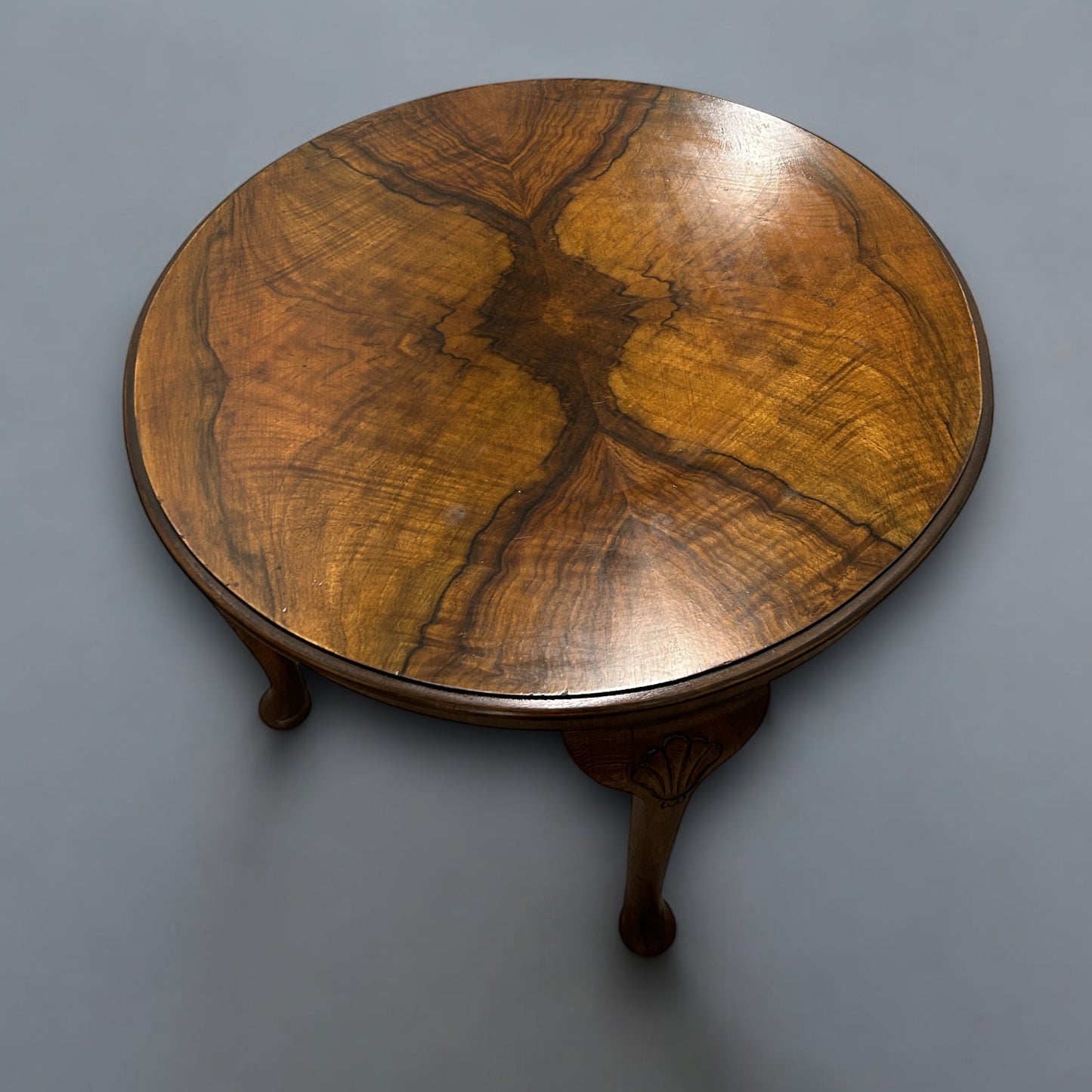 Mid Century Rounded Walnut Coffee Table