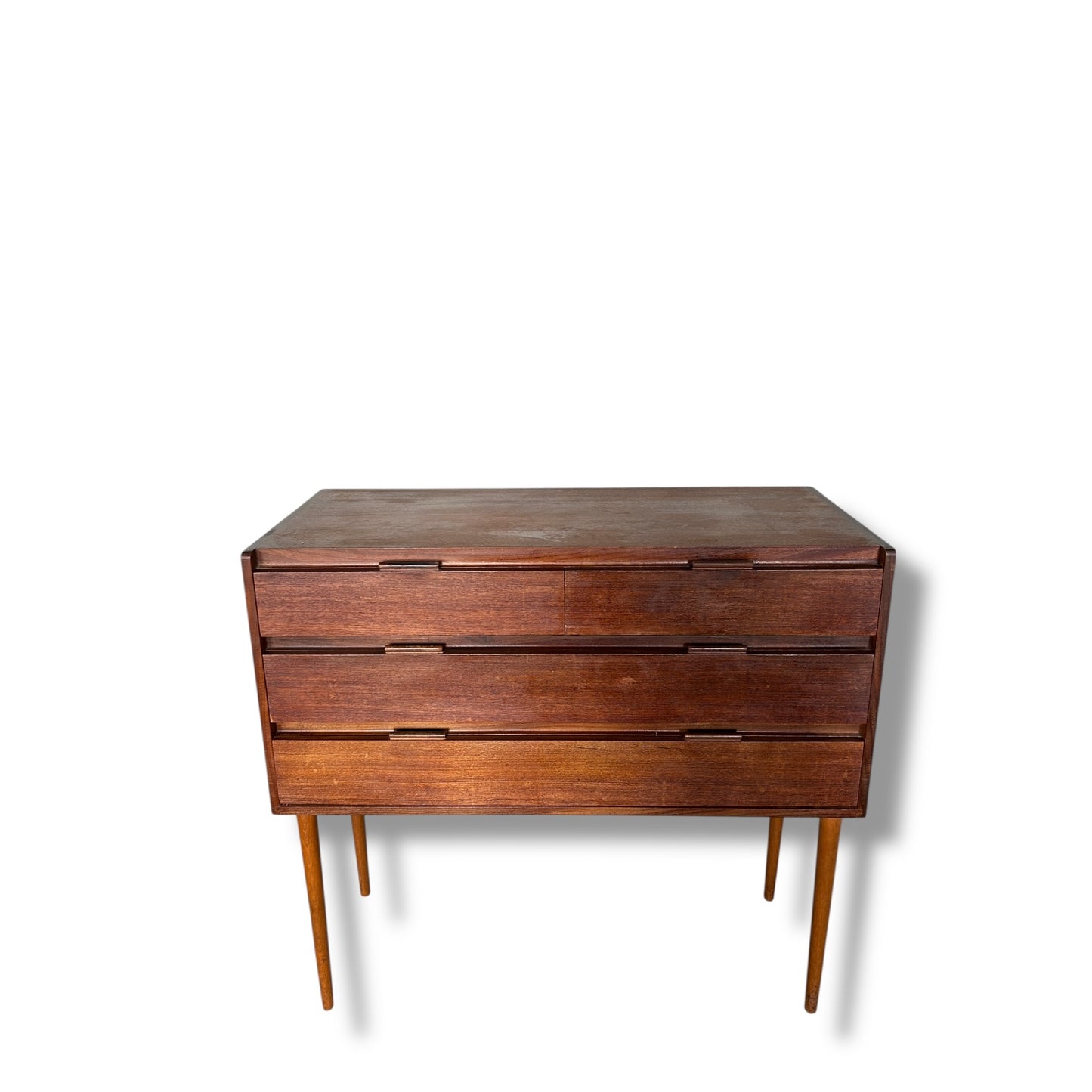 Mid Century Crafting Chest of Drawers | Vintage Teak Bedroom Storage | Retro 1960s Tallboy