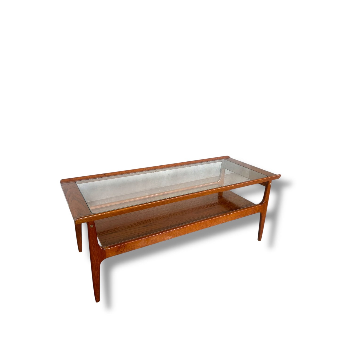 Vintage Danish Teak & Glass Coffee Table – Mid Century Modern Minimalist Design