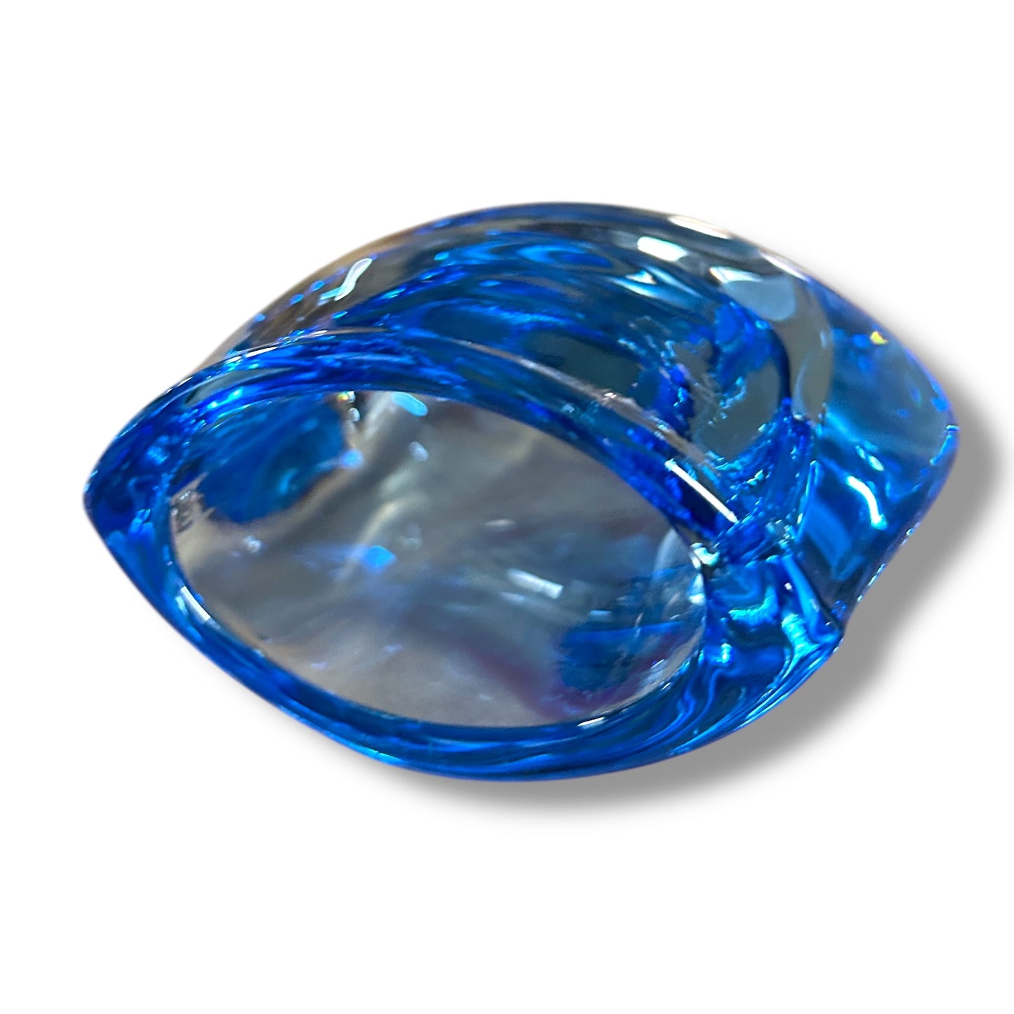 Mid-Century Blue Glass Vase by Frantisek Vizner