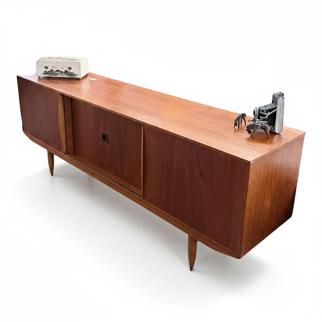 Danish Teak Sideboard | Mid-Century Modern Credenza