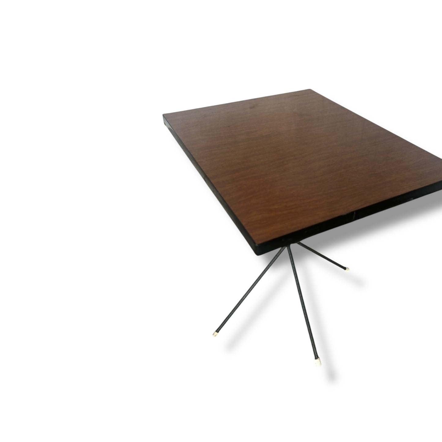 Mid Century Modern Walnut Formica Space Age Side Table