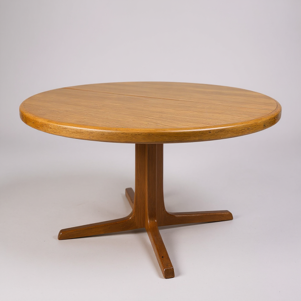 Mid Century Extending Dining Table | Round to Oval Teak Table