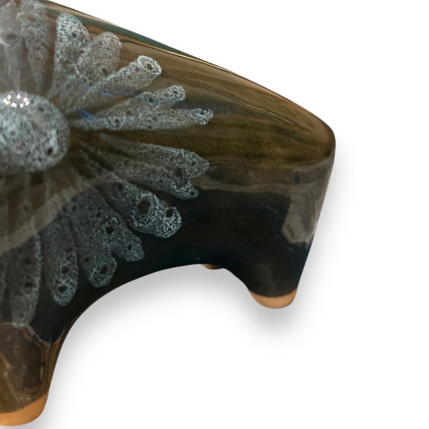 Mid Century Lotus Pottery Ceramic Bull