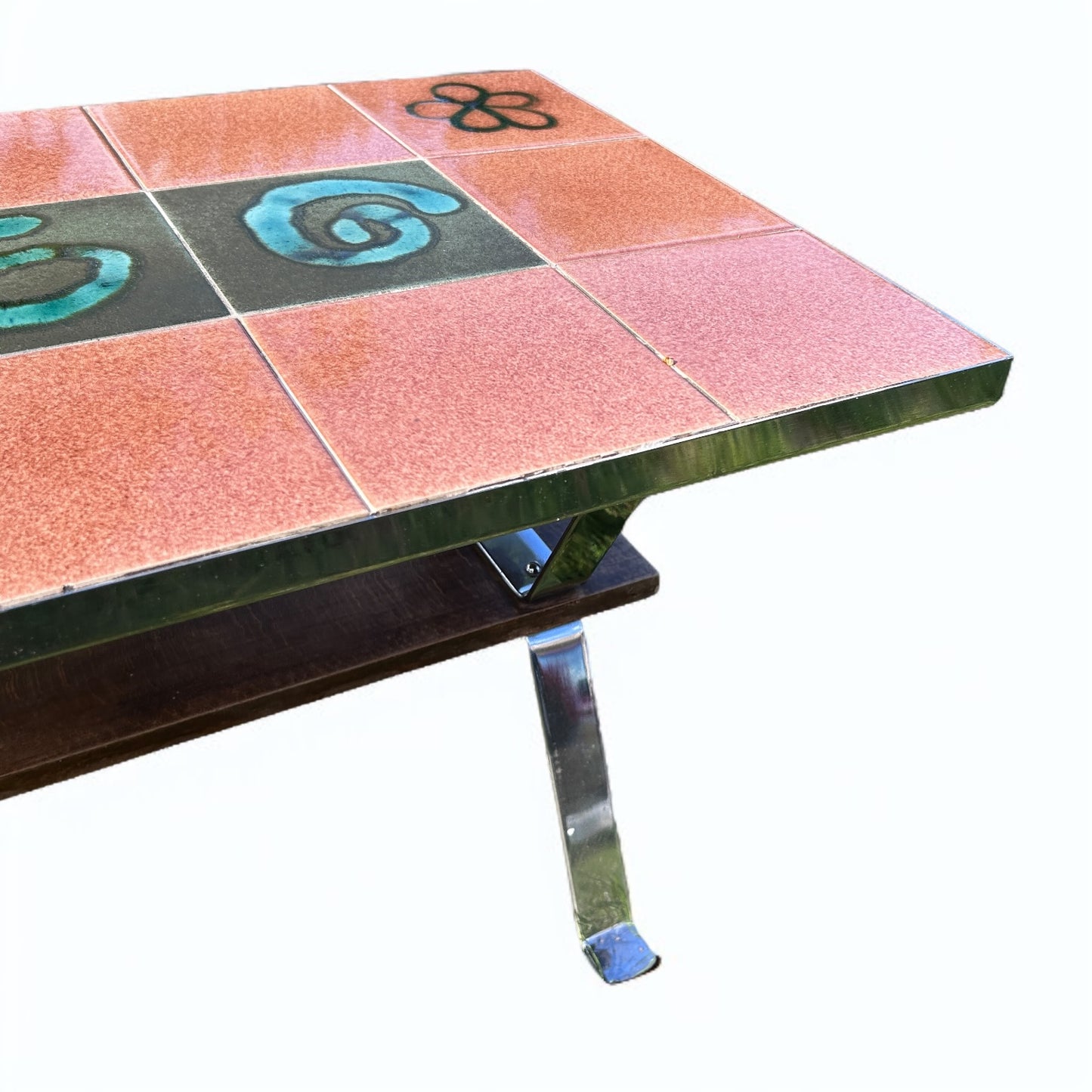 Mid Century Belarti Adri Tile Chrome Coffee Table