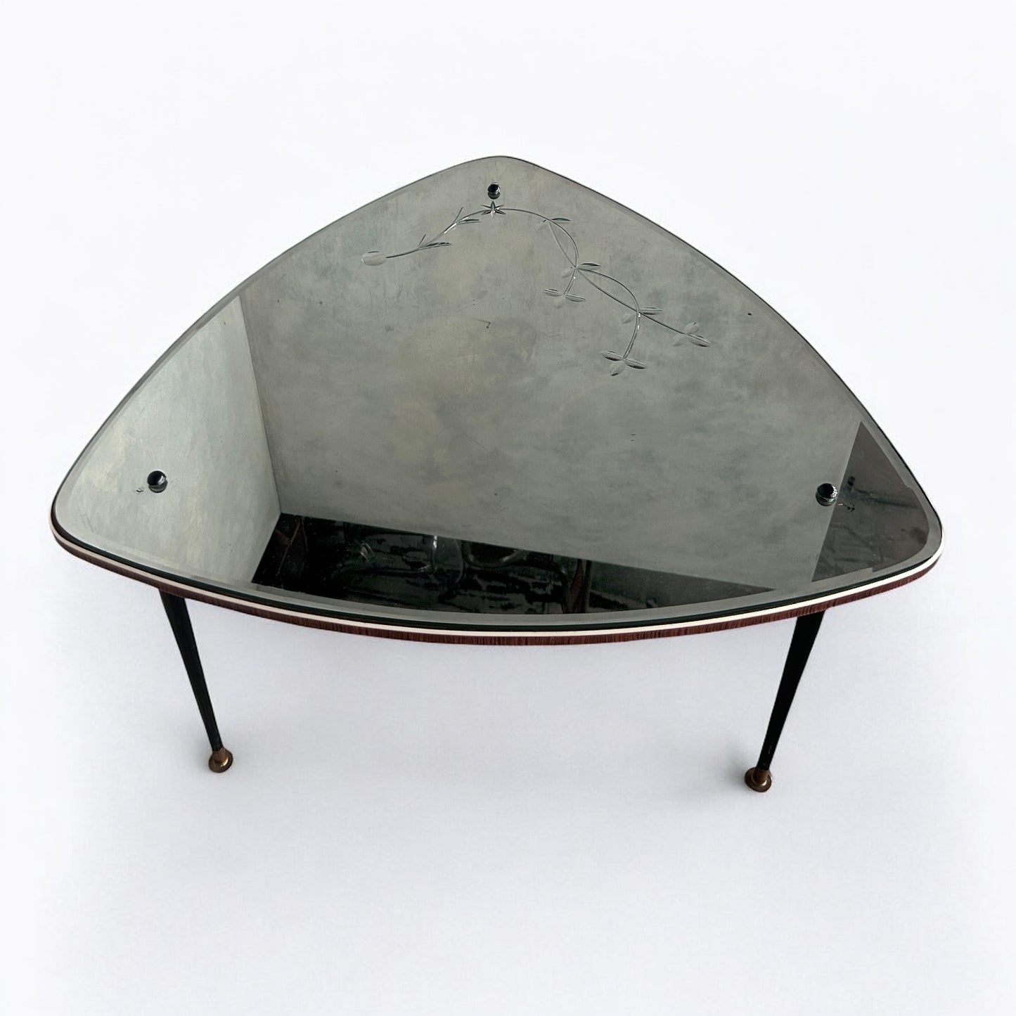 Mid Century Modern Atomic Mirrored Coffee Table