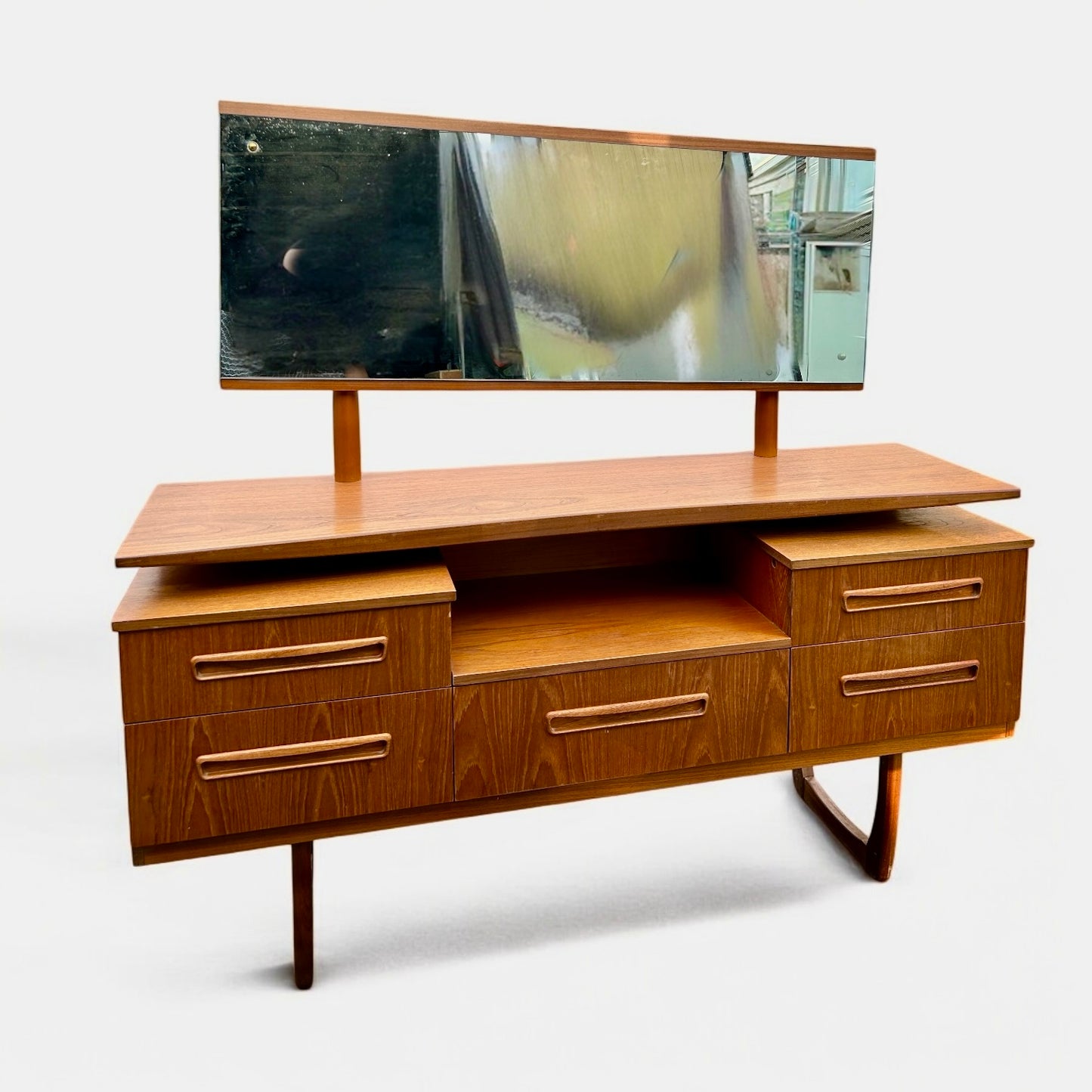 Mid Century Albro Teak Wood Vanity Dressing Table