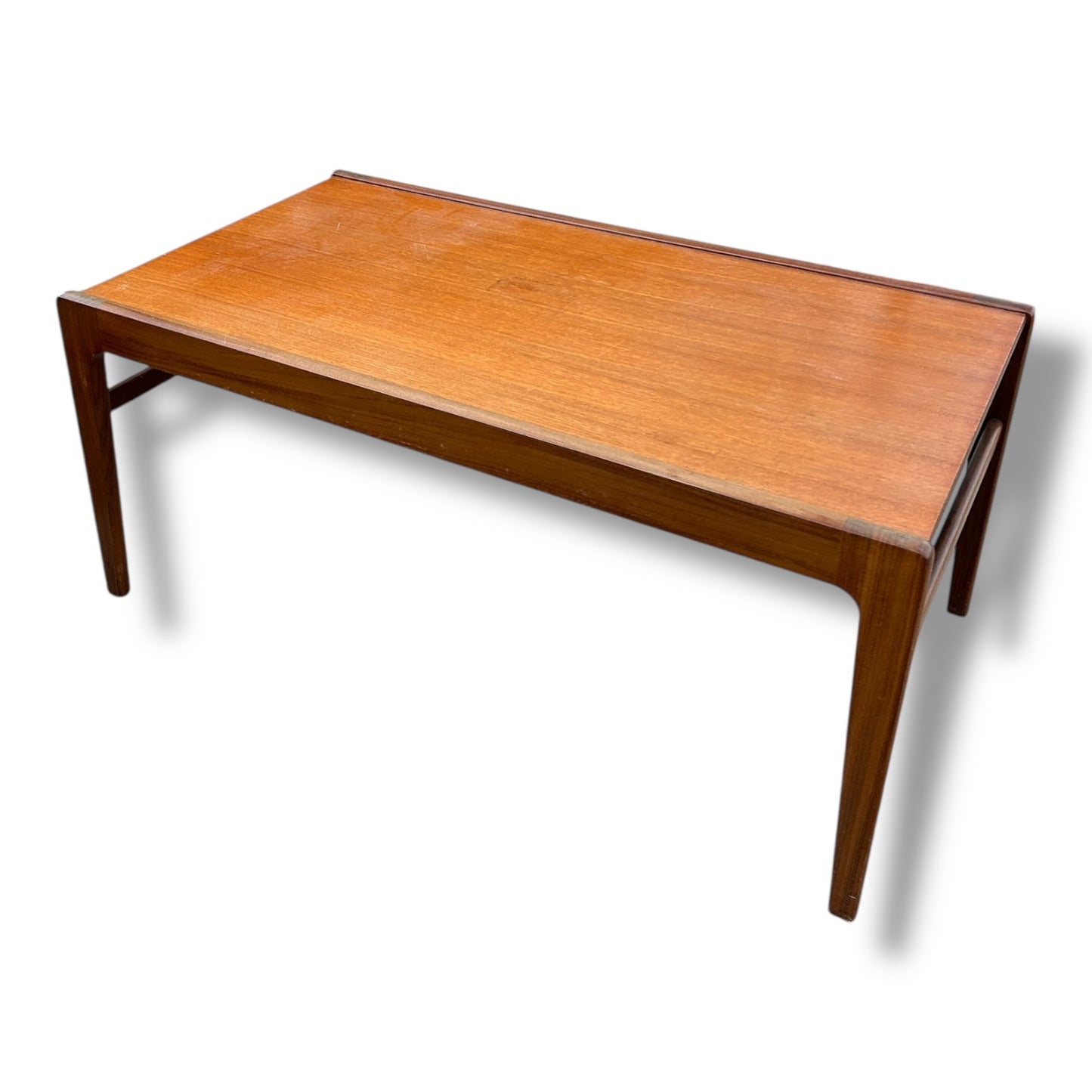 Mid-Century Teak Coffee Table – Rectangular Vintage Danish Modern Style Table