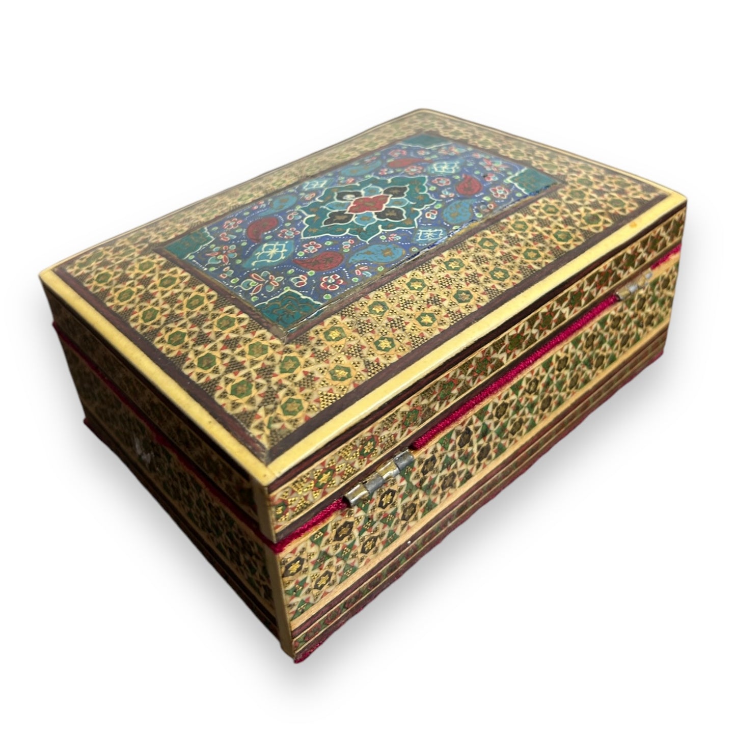 Vintage 1950s Persian Khatam Jewellery Box