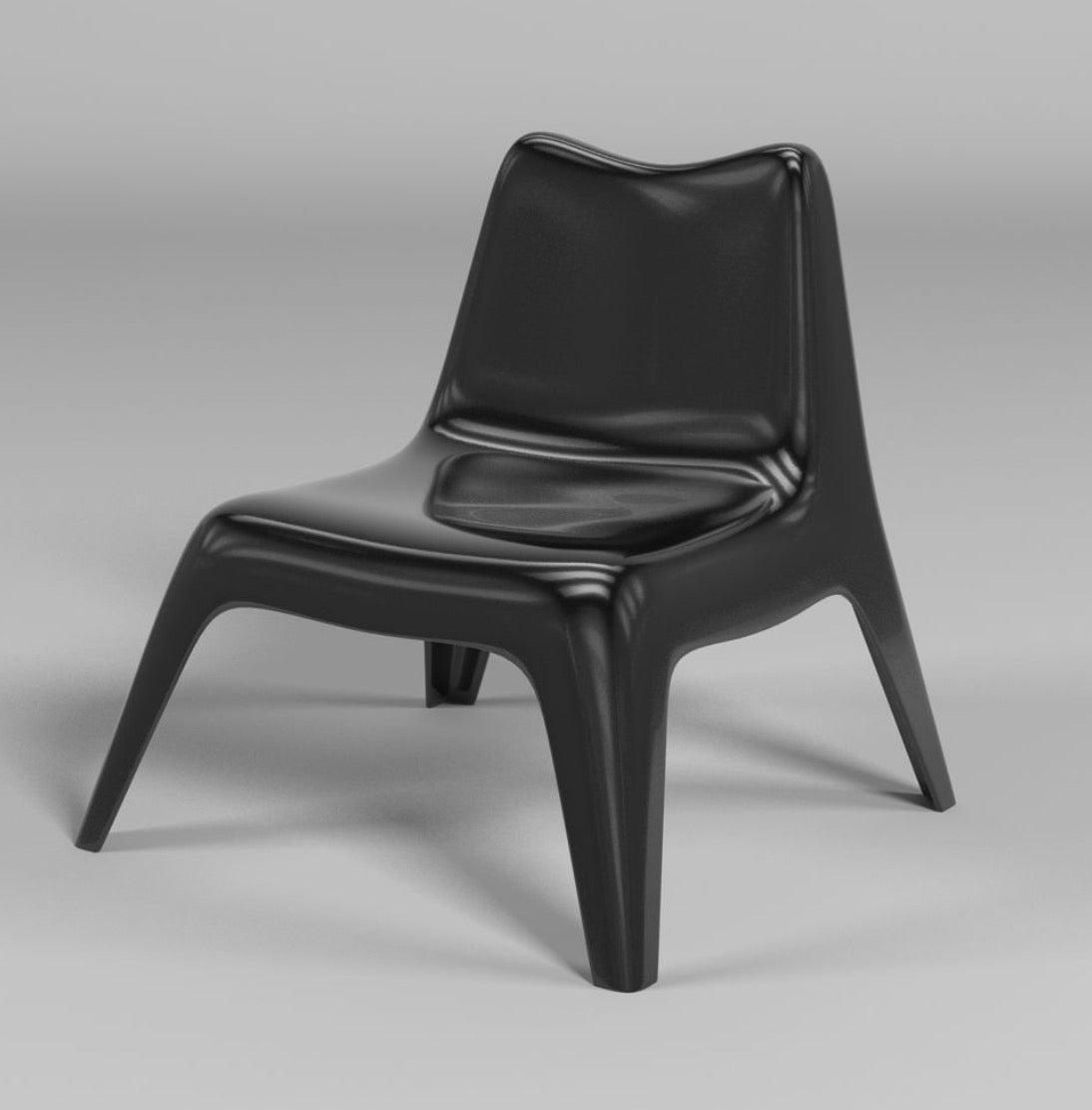 Pair of Ikea PS Vago Lounge Chairs – black and white