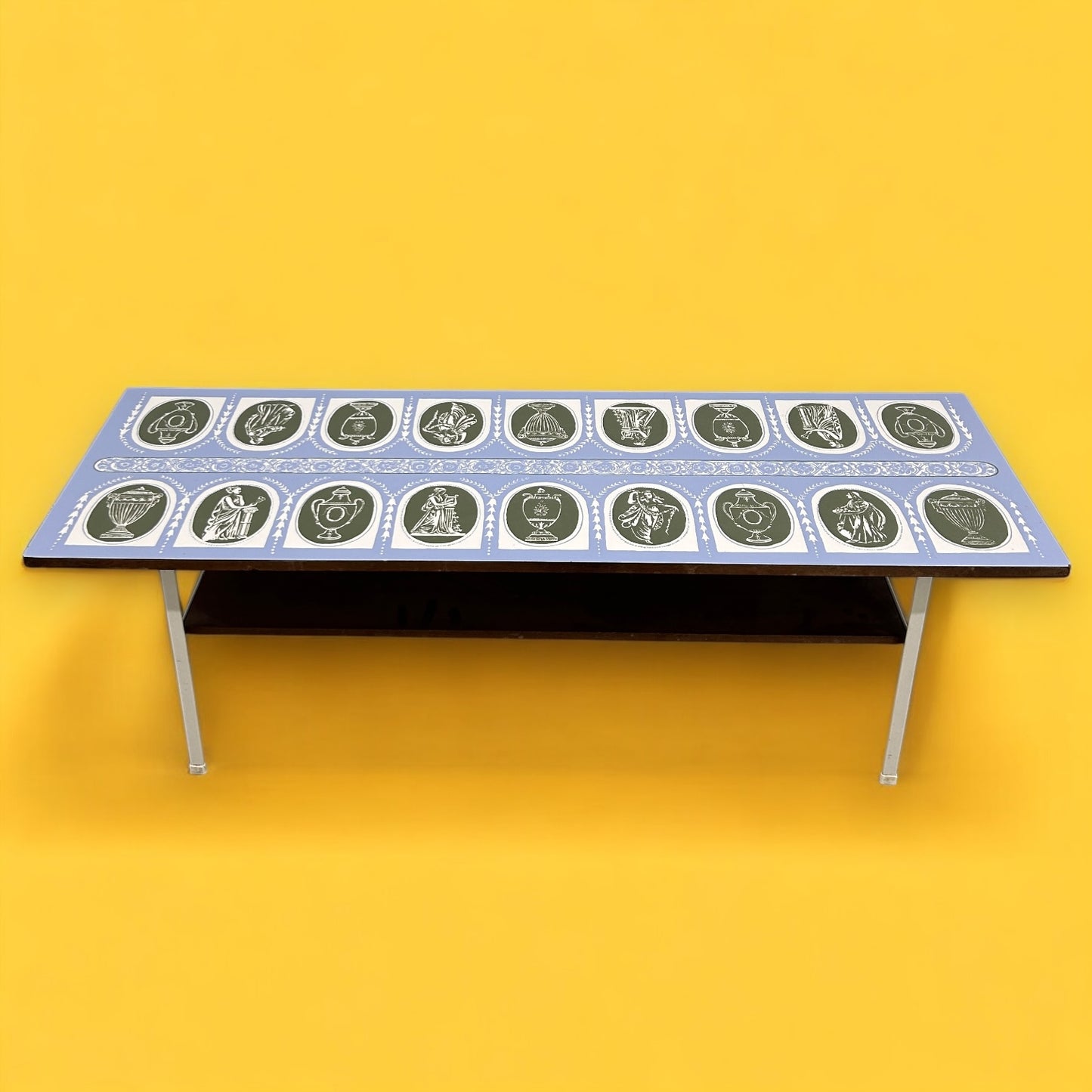 Mid Century Italian Renaissance Art Inspired Coffee Table