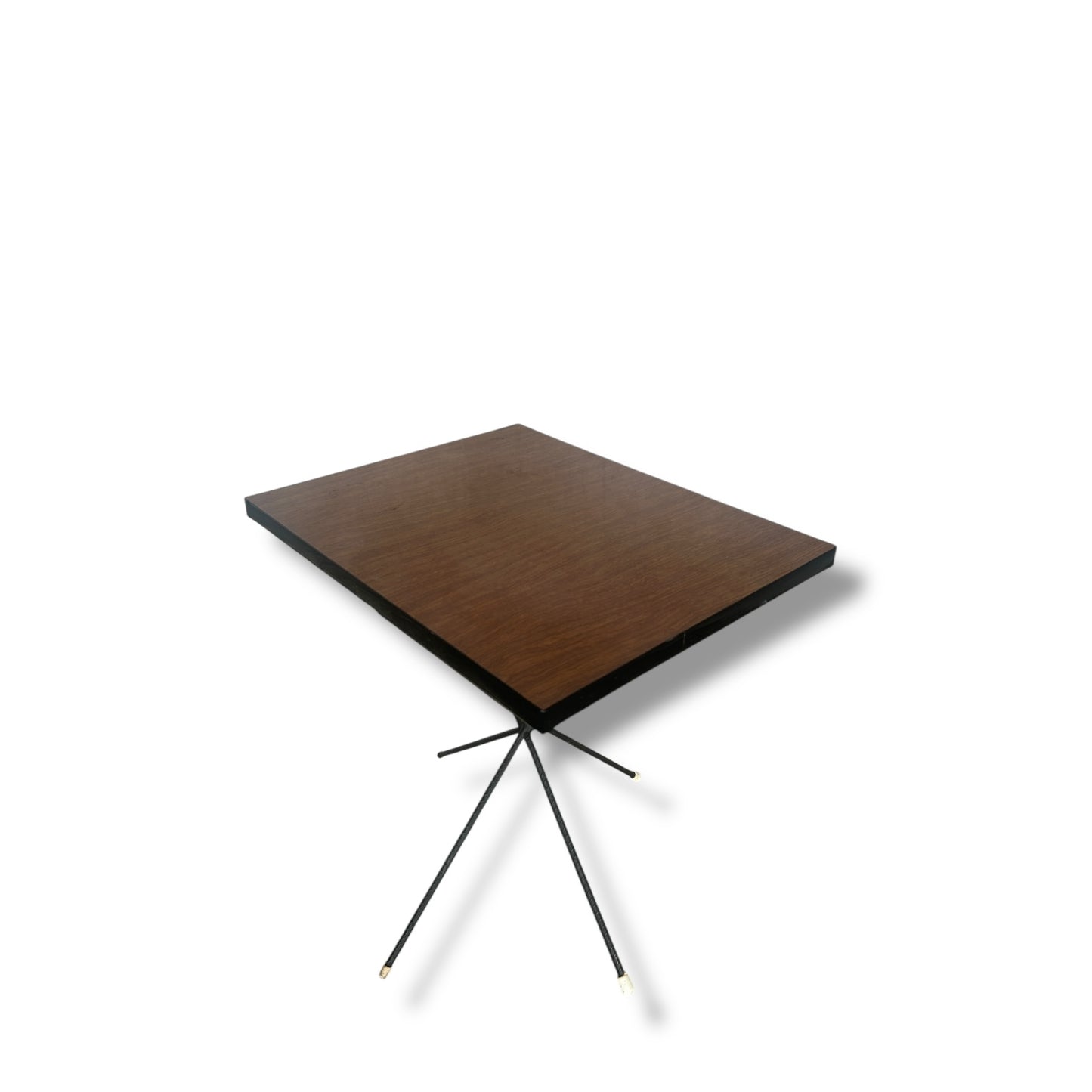 Mid Century Modern Walnut Formica Space Age Side Table