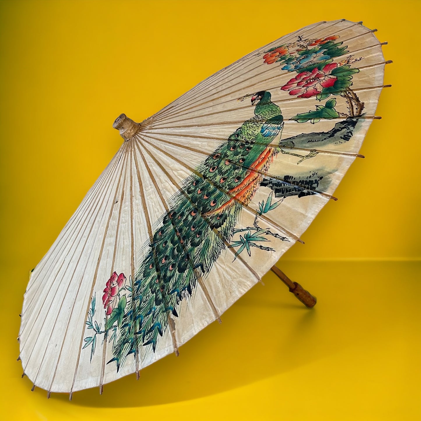 Vintage Asian parasol umbrella decorative
