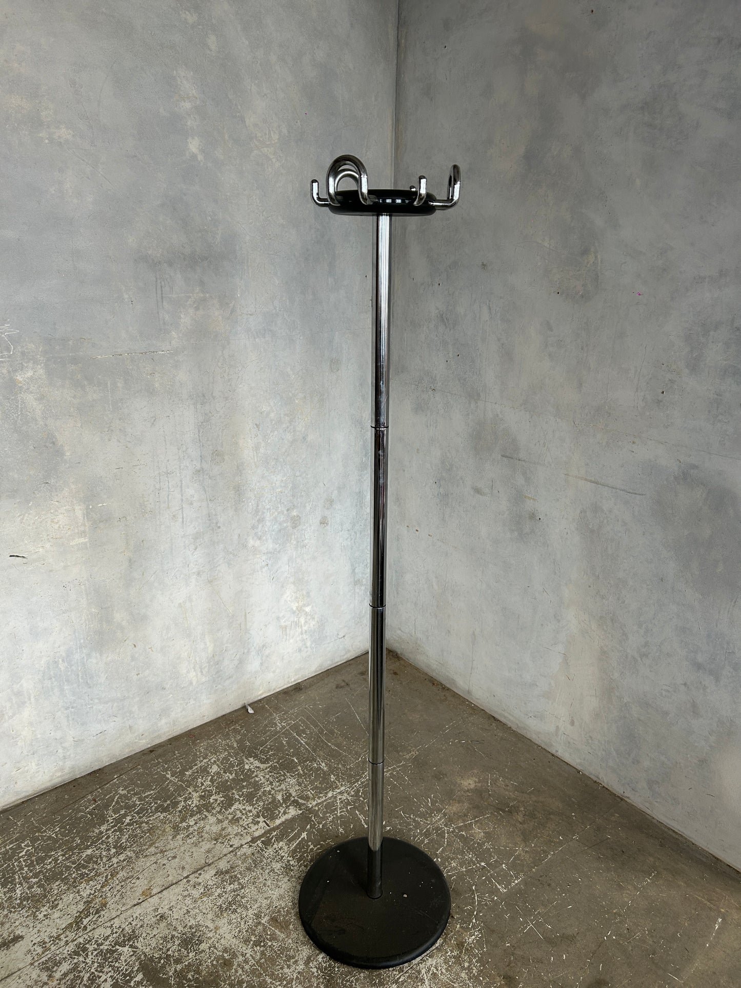 Italian Chrome Coat Rack | Mid Century Modern Hall Stand