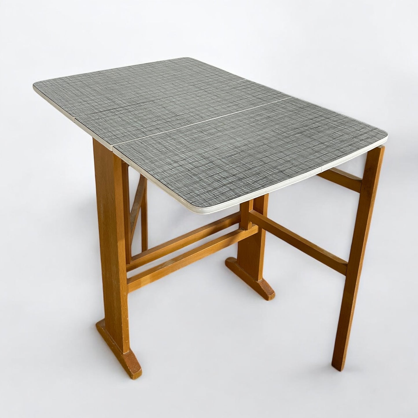 Mid Century Formica Gate Leg Kitchen Drop Leaf Table