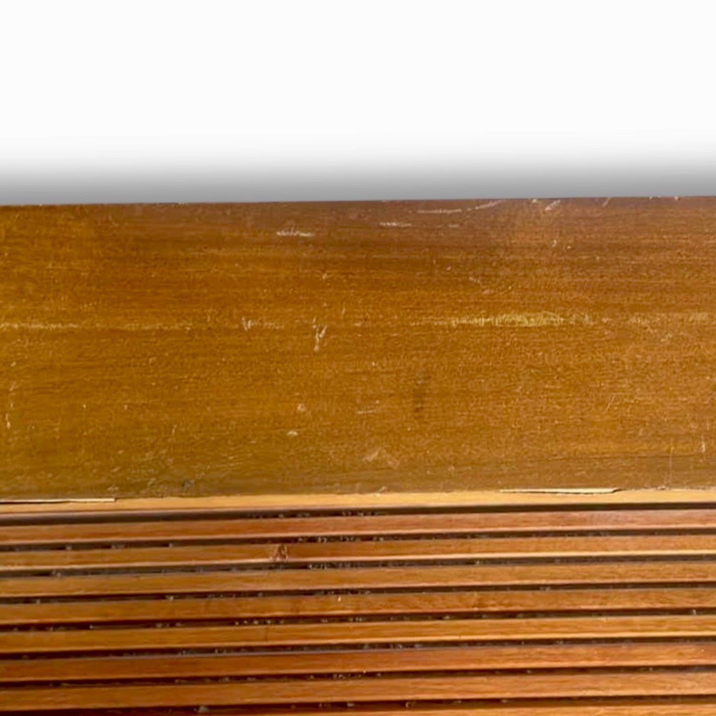 Vintage Oak Tambour Roll Top Bureau Desk
