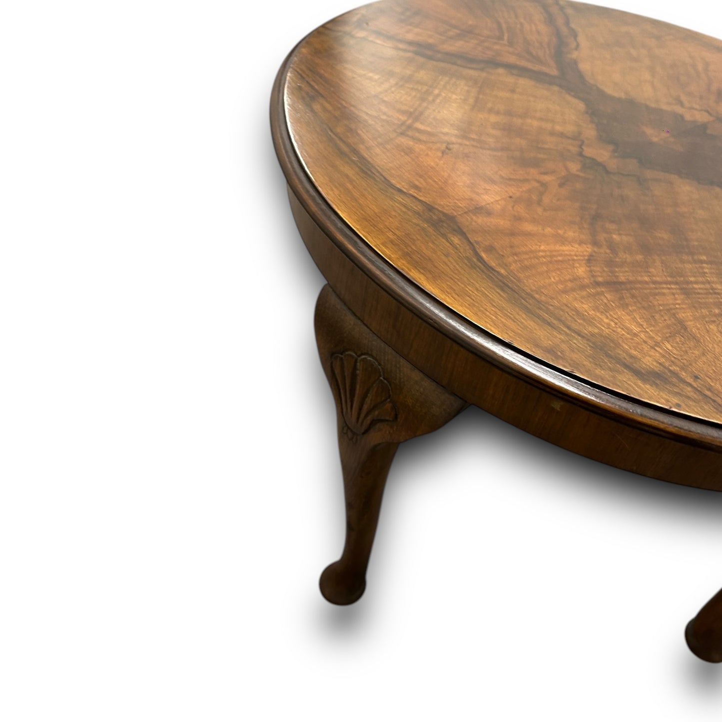 Mid Century Rounded Walnut Coffee Table