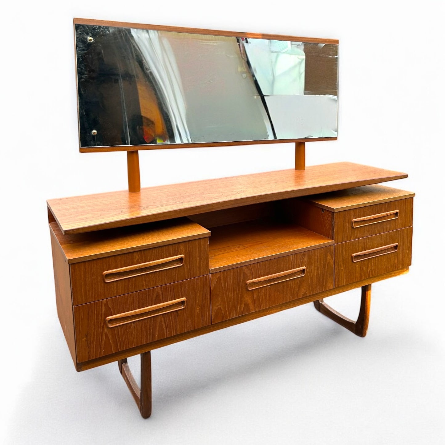 Mid Century Albro Teak Wood Vanity Dressing Table