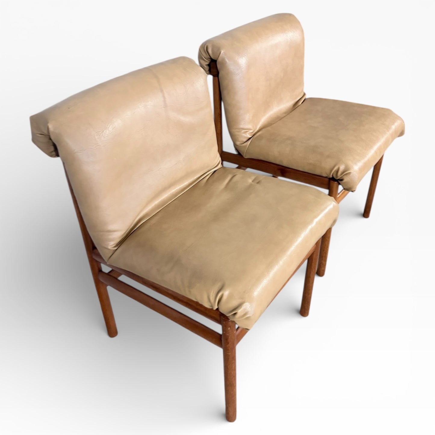Vintage White & Newton Teak Chairs by Philip Hussey (Pair)